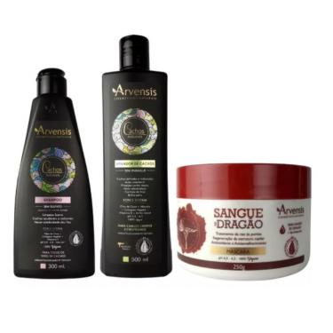 Imagem de Kit Arvensis Crespos Shampoo E Ativador + Máscara Dragão