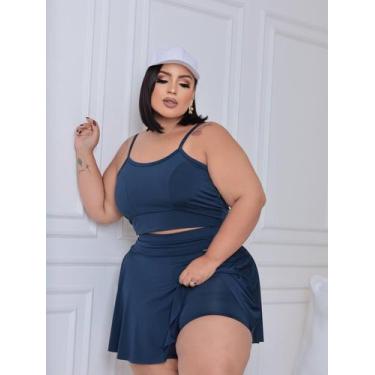 Imagem de Conjunto short saia e top zumba do slim ao plus size M ao G3 dança aca