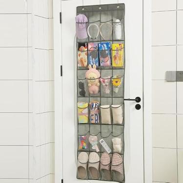 Imagem de Organizador de porta de armário para pendurar – 6 prateleiras e 24 bolsos para itens essenciais para bebês e meninas, organizador de brinquedos de animais de pelúcia