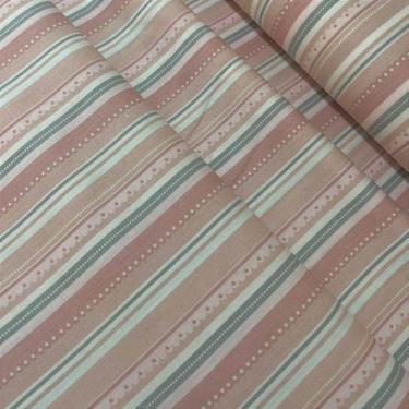 Imagem de Tecido Tricoline Listrado First Toys Rosa - Fuxicos e Fricotes - 50 x 