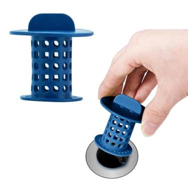 Imagem de Tampa de drenagem de pia de plástico, plugue de drenagem de banheiro para prender e antientupimento, protetor de ralo de chuveiro e filtro de água