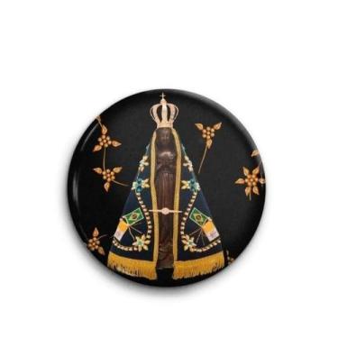Imagem de Boton Nossa Senhora Aparecida Alumínio Broche Alfinete - Zanato