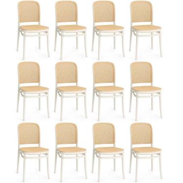 Imagem de Kit 12 Cadeiras De Jantar Roma Para Sala E Cozinha - Branco