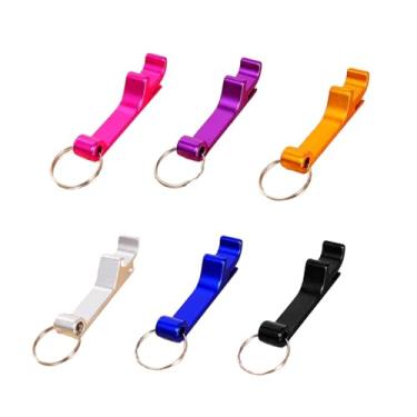 Imagem de PLAYTHROUGH Conjunto de chaveiro abridor de garrafas, pacote com 6, abridor de tampa de garrafa para cerveja, refrigerante, latas e tops, fácil de transportar (6 cores-4)