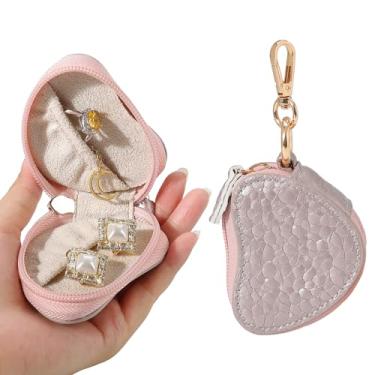 Imagem de GELVTIC Porta-joias – Estojo portátil de armazenamento de joias para academia, para anéis, brincos, brincos, colar, mini caixa organizadora de joias para academia/estojo de joias esportivas (suporte