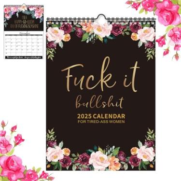 Imagem de ZLMC Calendário 2024 para mulheres cansadas – calendário feminino cansado, calendário de parede para cansaço, agenda de palavras engraçadas, calendário mensal engraçado – Presente de elefante branco