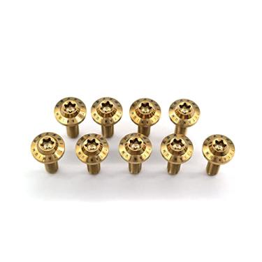 Imagem de Parafusos de montagem de discos de freio dianteiro Arashi para Yamaha YZF R1 2004-2006 2015-2021, R6 17-20, MT10 FZ10 16-20, FZ1 06-15, VMAX 1700 09-16 Parafusos Torx cônicos de titânio M6x20. 0, ouro