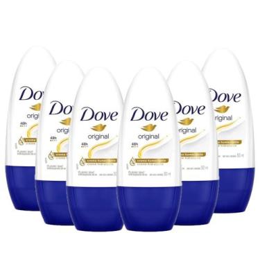 Imagem de Kit 6 Desodorante Antitranspirante Roll-on Dove Original 50ml