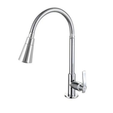 Imagem de Torneira Cozinha Pia Gourmet Mesa Flexível Metal Inox - DeckCasa