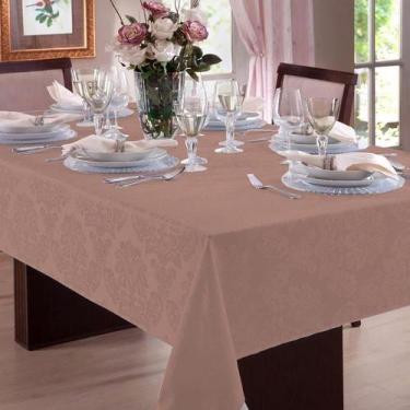 Imagem de Toalha de Mesa Quadrada Jacquard Admirare 8 Lugares, Rose