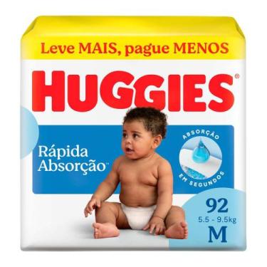 Imagem de Fralda Huggies Tripla Proteção Tamanho M Pacote Hiper 92 Fraldas Leve 
