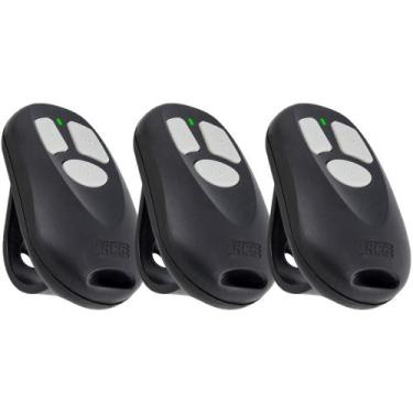 Imagem de 3 Controle Remoto Portão Eletronico 3 Canais 433,92mhz Code Learn Rcg 