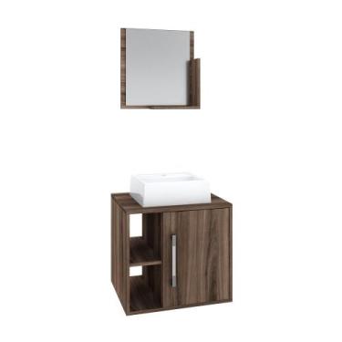 Imagem de Conjunto Balcão C/Cuba Q32 e Espelheira Soft 500 - Compace Decor, Noga