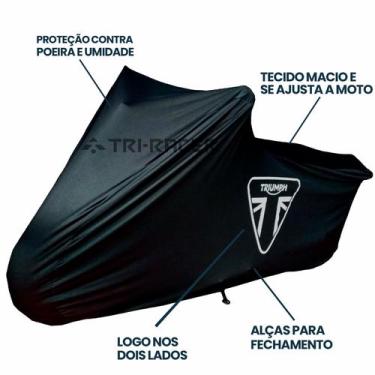 Imagem de Capa Para Moto Premium Triumph Tam. G (permeavel) - TRI-RACER