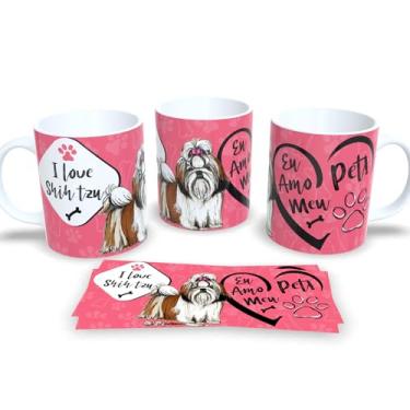 Imagem de Seu Pet Sempre Com Você Caneca Personalizada Dog Cachorro (I Love Shihtzu.)