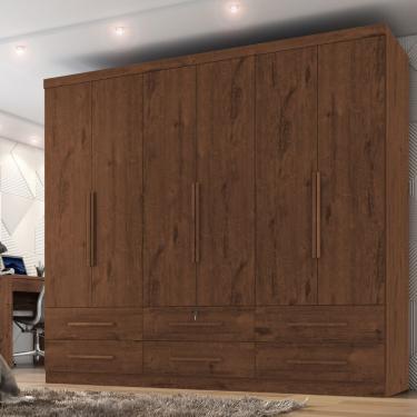 Imagem de Guarda Roupa Casal 6 Portas 6 Gavetas Maximus Plus II Zanzini - Jacaranda