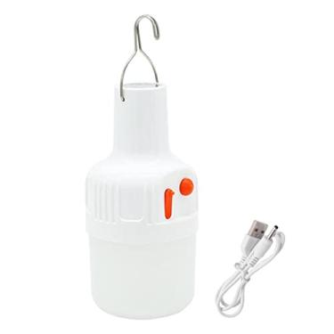 Imagem de barenx Lanterna LED portátil recarregável, à prova d'água, luz LED de emergência com gancho para pendurar – Carregamento USB