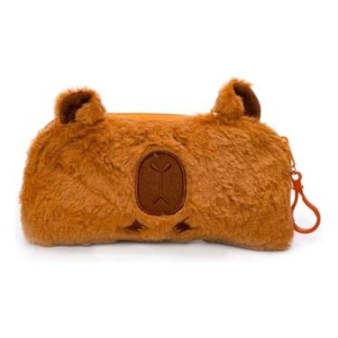 Imagem de Estojo Infantil Escolar Capivara de Pelúcia - Polibrinq