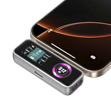 Imagem de ZIKE Z791C SSD magnético portátil de 512 GB, ventilador interno SSD externo, gravação de vídeo ProRes 4K 120fps, USB3.2 Gen2 até 990 MB/s, suporta porta PD3.0 de carregamento de 27 W, compatível com