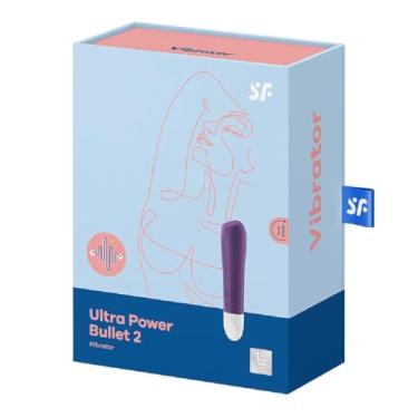 Imagem de Mini Vibrador SF Ultra Power Bullet 2 – 12 Modos – Ponta Achatada – Estimulação Clitoriana – Silicone Médico – Impermeável (Roxo)