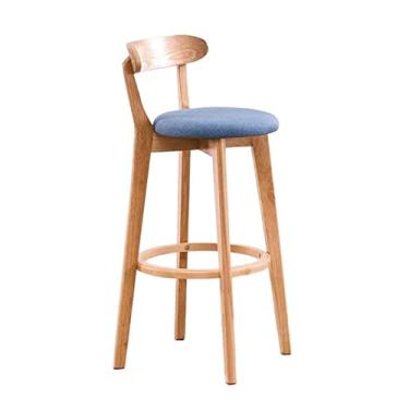 Imagem de GAORUIFENG Bancos de bar altos banquinho de bar moderno banco alto traseiro cadeira de jantar simples banco de bar casa restaurante cozinha tecido almofada cadeira traseira balcão de cozinha banco de