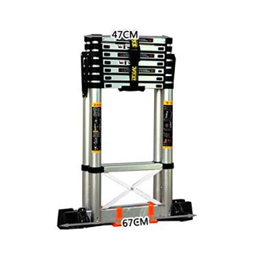 Imagem de Escada telescópica de alumínio portátil tipo A escada de engenharia para interior exterior casa DIY (tamanho: 4,7 m/15,1 pés) (3,1 m/10,1 pés)