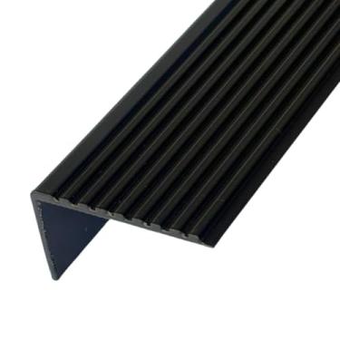 Imagem de Cantoneira Degrau de Antiderrapante 90cm Segurança e Acabamento Profissional(4 unidades,Preto)