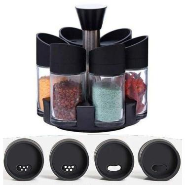 Imagem de Porta Condimentos Temperos 6 Peças Cozinha Suporte