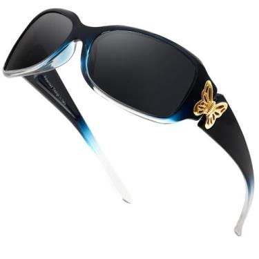 Imagem de Gafas de sol polarizadas LVIOE con decoración de mariposa para mujer