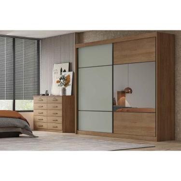 Imagem de Guarda Roupa Casal 2 Portas E 8 Gavetas Belmonte/brusque Cumaru/fendi 25 - Horizonte