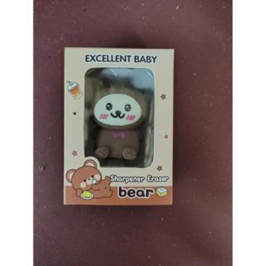 Imagem de Borracha com Apontador Baby Bear Ursinho Fofo, Kit Escolar Infantil, Lembrancinha Criativa