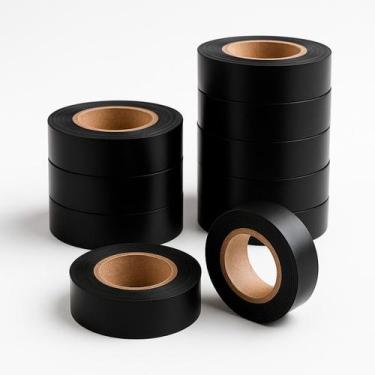 Imagem de Kit com 3 Fitas Isolantes PVC Antichama 19mm x 5m Preta  Segurança Elé