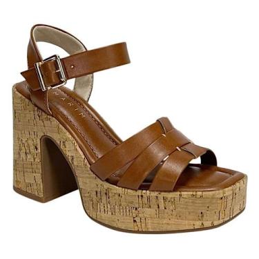 Imagem de Sandália Ramarim Salto Bloco 2535204 Marrom Toffe, Toffe, 38