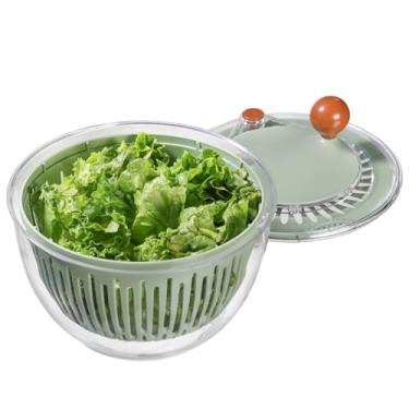 Imagem de Spinner para salada, cortador de frutas e vegetais de alface de tamanho médio, lavadora de vegetais multiuso com tampa, 4,535 g