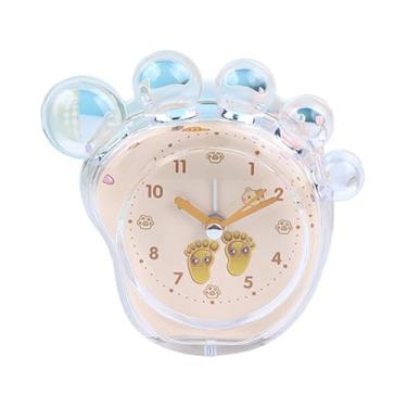 Imagem de Despertador em forma de pé de desenho animado, bonito despertador de cor cristal com material ABS para quarto, escritório, dormitório (amarelo)