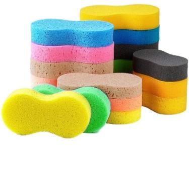 Imagem de Esponja Automotiva de Poliuretano para Lavar Carro e Moto, Lavável e Reutilizável, Alta Absorção, Cores Sortidas