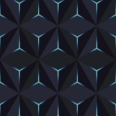 Imagem de FunStick Papel de parede geométrico azul escuro de 44,5 cm x 899 cm Papel de parede geométrico abstrato cubo azul autoadesivo vinil amigável para locatários azul marinho geométrico moderno papel de