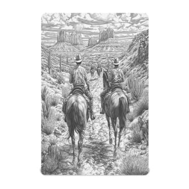 Imagem de STAYTOP Lençol de berço caubói do deserto ocidental para meninos e meninas, lençol com elástico para berço padrão e colchão infantil, de microfibra supermacia, 99 × 69 × 5 cm