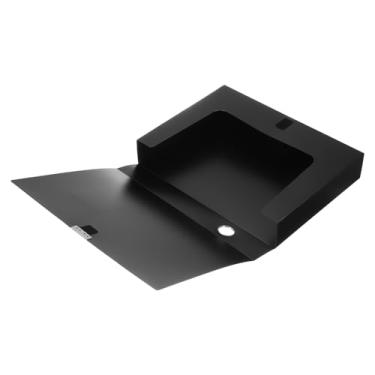 Imagem de PATIKIL Caixa organizadora de arquivos, preto A4, pasta de arquivos, caixas de arquivos, caixas com tampa para banco, escritório, casa, 30 x 23 x 5 cm