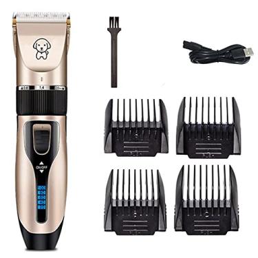 Imagem de Aparador de Cães Elétrico Baixo Ruído Recarregável Sem Fio Trimmer Pelos para Pets com Kit Pente e Unhas Gatos Outros