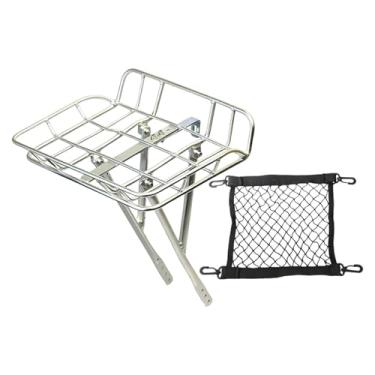 Imagem de predolo Organizador de carga para bicicleta, fácil instalação, cesto para bicicleta ao ar livre em liga de alumínio para D7, Prata