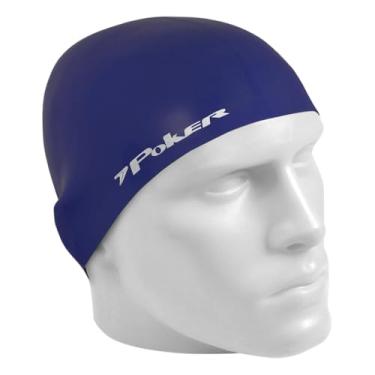 Imagem de Touca Natação 100% Silicone Poker Power Infantil [Cor: Marinho]