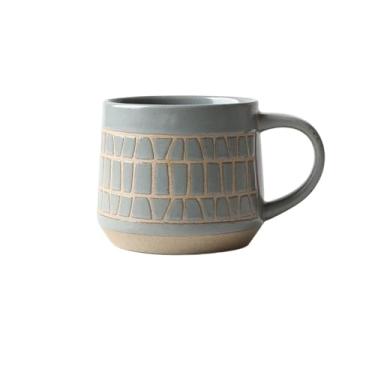 Imagem de Caneca de chá Caneca de café cerâmica grossa retrô para escritório em casa, água potável, leite aveia, da manhã 450ml Xícaras de café
