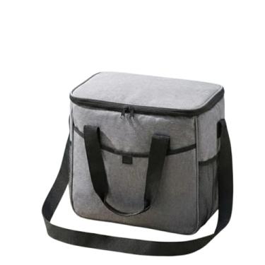 Imagem de Bolsa Térmica, Bege, Nylon e Poliéster, 33 x 32 x 16 cm, Capacidade 16 Litros, Alça Regulável, para Praia e Piqueniques