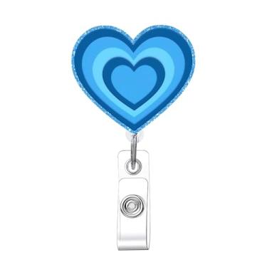 Imagem de Jusen Carretel de crachá de enfermeira, suporte de crachá de identificação personalizado com clipe retrátil, clipe de crachá de trabalho para RN CNA LPN LVN trabalhador médico estudante de enfermagem