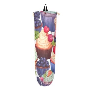 Imagem de Suporte de saco plástico para cupcakes deliciosos, suporte de saco de plástico para armário, suportes de saco de plástico para sacolas de supermercado