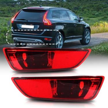 Imagem de CHELANGHU Lâmpada refletora de para-choque traseiro sem lâmpadas adequada para Volvo XC60 2008 2009 2010 2011 2012 2013, refletor de acabamento indicador de parada sem lâmpadas de substituição para