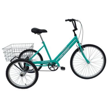 Imagem de Bicicleta Triciclo Aro 26 cor Azul Turquesa-Unissex