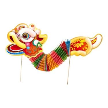 Imagem de rockible Dragão de papel decorativo para o Ano Chinês, artesanato, brinquedo de dragão portátil para o Ano Lunar do Cavalo, Style D
