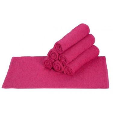 Imagem de Kit 10 Toalha De Manicure E Pedicure 28x45cm Salão Beleza P/unha Rosa